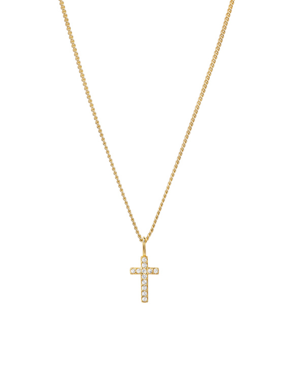 Cross Charm Necklace Gold i gruppen Shop / Halskjeder hos ANI (ANI_SET_065)