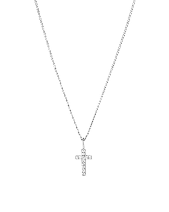 Cross Charm Necklace Silver i gruppen Shop / Halskjeder hos ANI (ANI_SET_066)