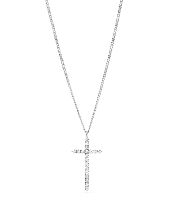 Large Cross Necklace Silver i gruppen Shop / Halskjeder hos ANI (ANI_SET_068)