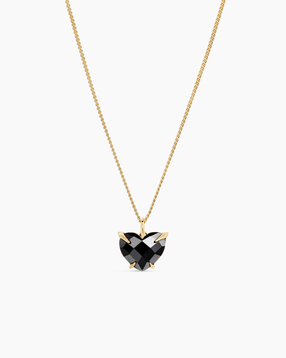 Black Heart Necklace Gold i gruppen Shop / Halskjeder hos ANI (ANI_SET_082)