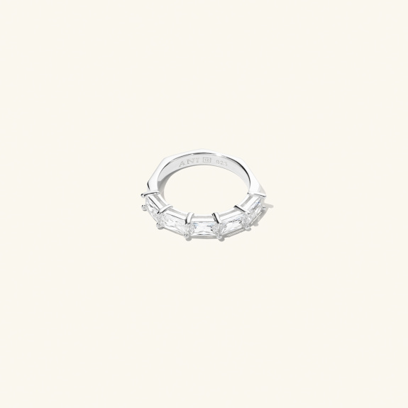 Half Baguette Ring Silver i gruppen Shop / Ringer hos ANI (ANI_VA_018)