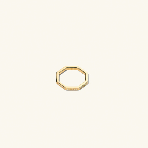 Pavé Octagon Ring Gold i gruppen Shop / Ringer hos ANI (ANI_VA_019)