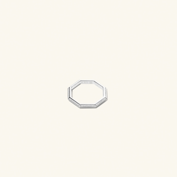 Pavé Triangle Octagon Ring Silver i gruppen Shop / Ringer hos ANI (ANI_VA_022)