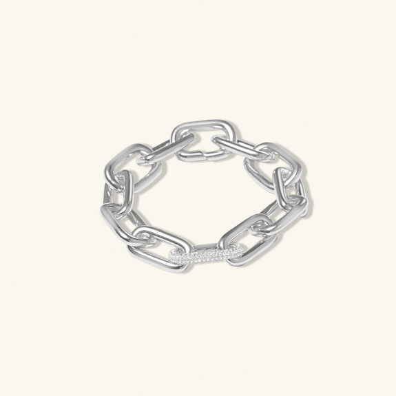 Chain Bracelet Pavé Silver i gruppen Shop / Armbånd hos ANI (ANI_VA_055)