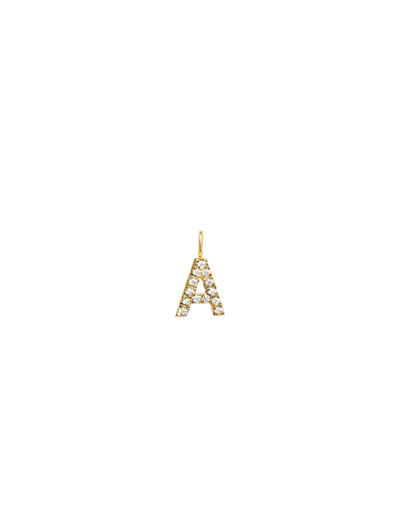 Stone Letter Charm Gold i gruppen Shop / Halskjeder hos ANI (ANI_VA_084)