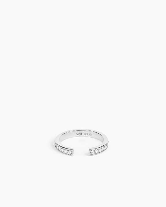Aperto Pavé Ring Silver i gruppen Shop / Ringer hos ANI (ANI_VA_097)
