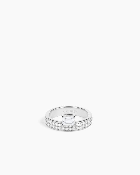 Double Sopra Pavé Ring Silver i gruppen Shop / Ringer hos ANI (ANI_VA_099)