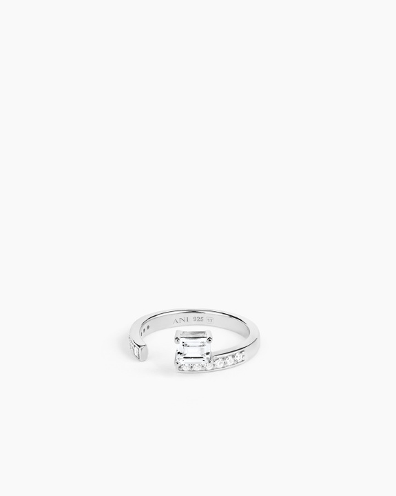 Sopra Aperto Pavé Ring Silver i gruppen Shop / Ringer hos ANI (ANI_VA_107)